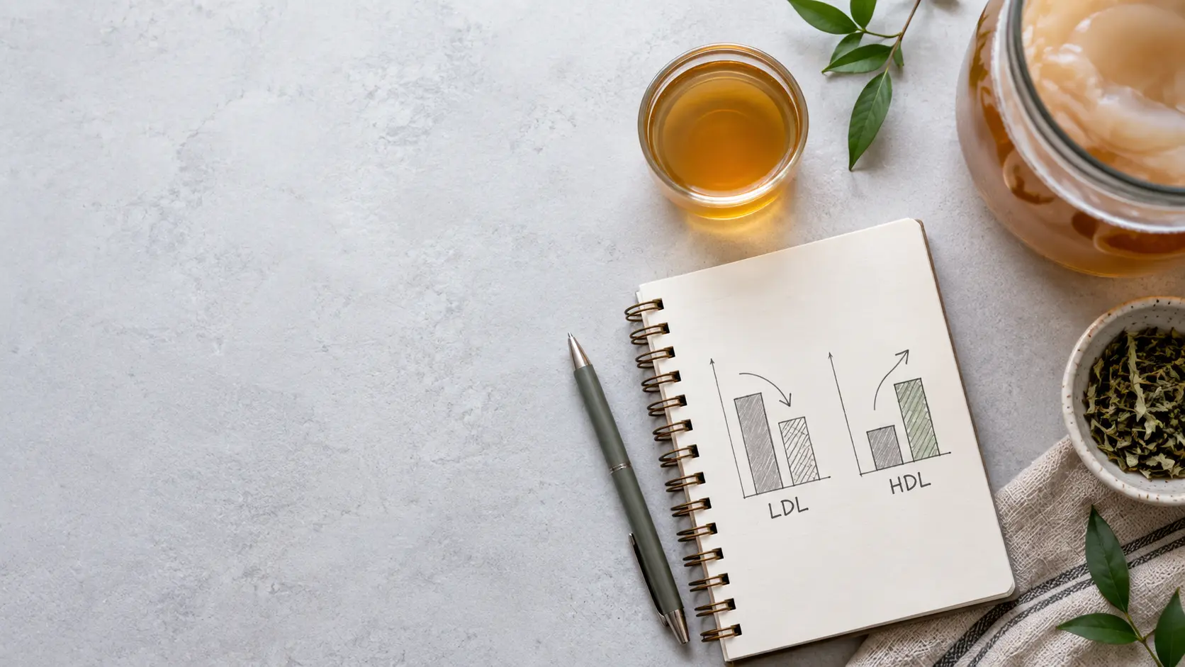 Scientific illustration suggesting animal study results comparing LDL and HDL cholesterol markers